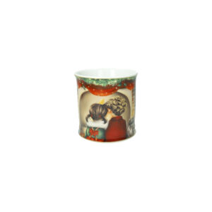 Mug cuccioli-bimbi caminetto-9,5x9,5 cm-new bone china-brandani