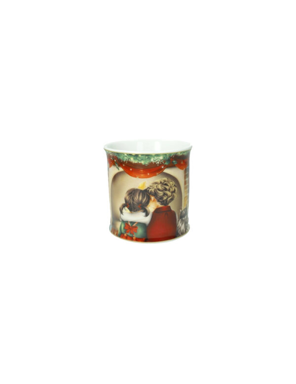 Mug cuccioli-bimbi caminetto-9,5x9,5 cm-new bone china-brandani