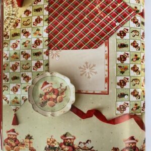 Tovaglia quadri orsetti-coccole-100x100 cm-cotone-brandani