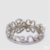Vassoio balze-argento-resina specchio-diam.26xh.6 cm-edg