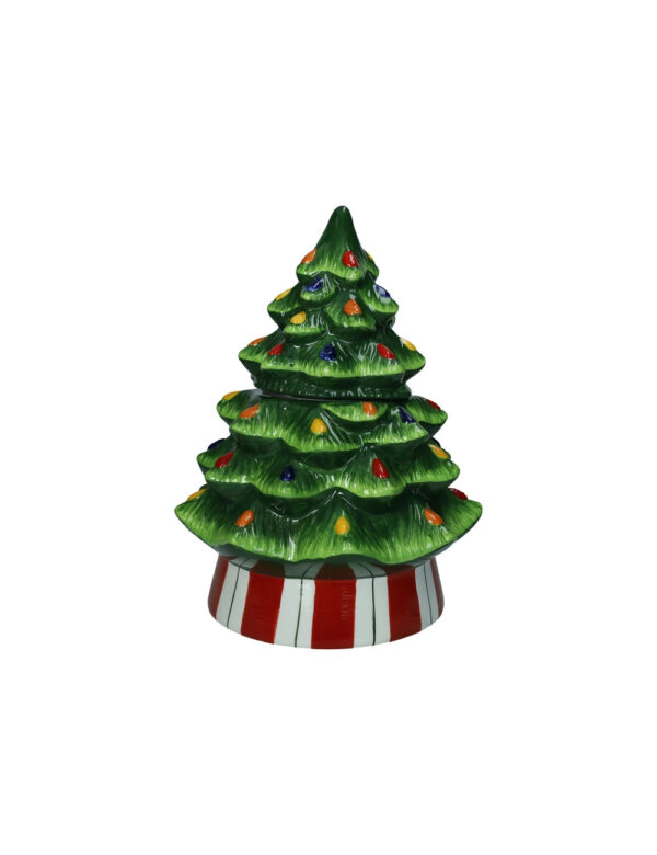 Barattolo albero di natale-ceramica- 21x21x28 cm-brandani