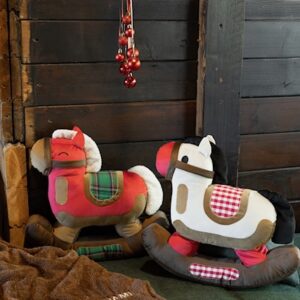 Cuscino cavallo a dondolo-bianco-45 cm-l'atelier 17