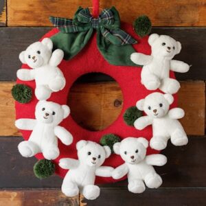 Ghirlanda bears-lampone-40 cm-l'atelier 17