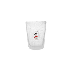 Bicchiere xmas-pupazzo di neve-vetro-10x7,8 cm-memento