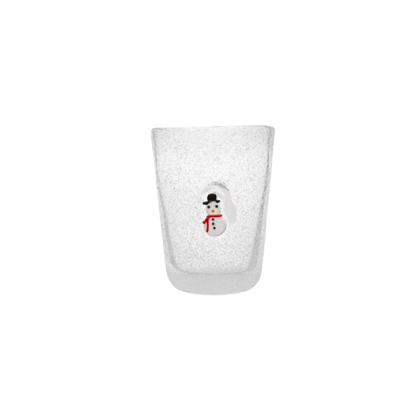 Bicchiere xmas-pupazzo di neve-vetro-10x7,8 cm-memento