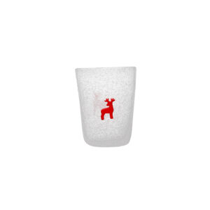 Bicchiere xmas-renna-vetro-10x7,8 cm-memento