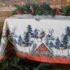 Tovaglia polo nord-profilo rosso-155x320 cm-cotone-l'atelier 17