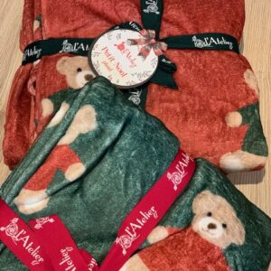 Plaid petit noel-orso-lampone-155x205 cm-l'atelier 17
