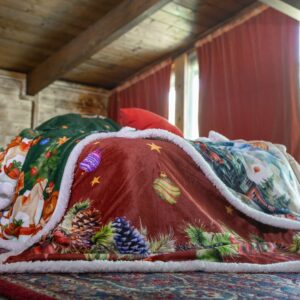 Plaid w il natale-rosso-sherpa-125x150 cm-l'atelier 17