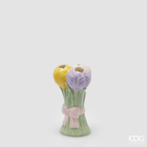 Vaso tulipani mazzo-h.19x11 cm-ceramica-edg