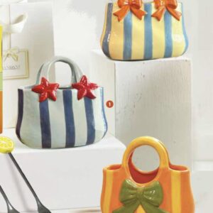 Decoro pochette-ceramica-assortita-13x6x13 cm-brandani