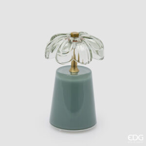 Lampada da tavolo lily-h.17,5x11 cm-vetro-verde-edg