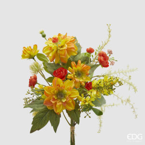 Dalia mazzo con foglie-h.35 cm-edg