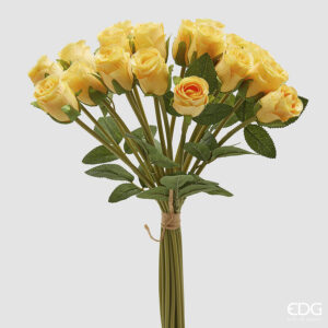 Mazzo 18 rose-giallo-h.40 cm-edg