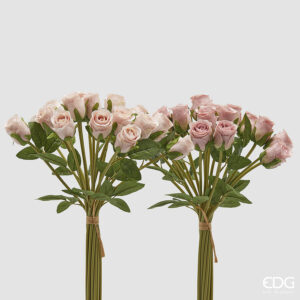 Mazzo 18 rose-rosa cipria-h.40 cm-edg