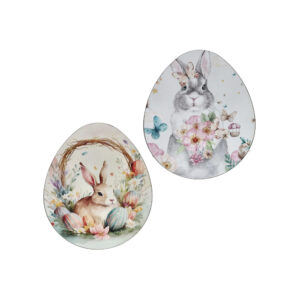 Vassoio ovetto-set 2 pezzi-melamina-29x35 cm-brandani