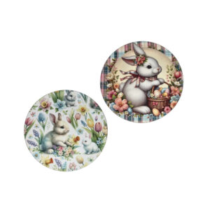 Piatto coniglietta-melamina-set 2 pezzi-diam.40 cm-brandani