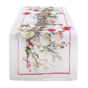 Runner giardino d'inverno-50x160 cm-cotone-blanc mariclo'