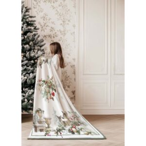 Plaid sherpa-giardino d'inverno-420gsm-150x200 cm-blanc mariclo'