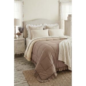 Alternative view of Trapunta matrimoniale-bicolor con gala-beige-blanc mariclo'