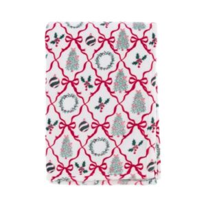 Plaid stampato natale-260gsm-140x170 cm-blanc mariclo'