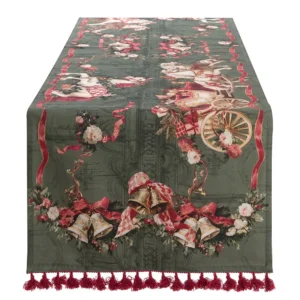 Runner calessi-verde-50x180 cm-blanc mariclo'