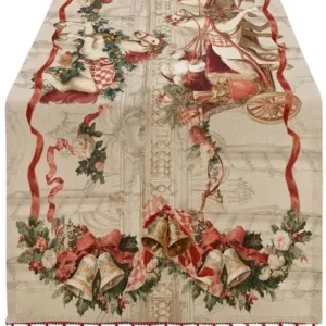 Runner calessi-beige-50x180 cm-blanc mariclo'