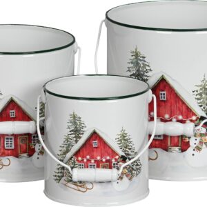Set tre coprivasi-metallo-casetta chalet-boltze