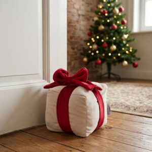 Fermaporta pacco regalo-h.18 cm-poliestere -boltze