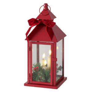 Lanterna ingar-c/candele led e decori-h.35 cm-boltze