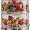 Barattolo impilabile-3 ripiani-vetro-17x40 cm-boltze