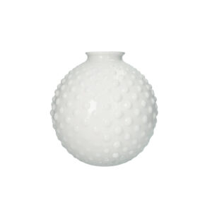 Vaso vetro bolle-bianco-diam.26x27 cm-brandani