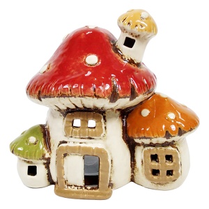Portacandela casette fungo-17x12x16 cm-ceramica-clayre & eef