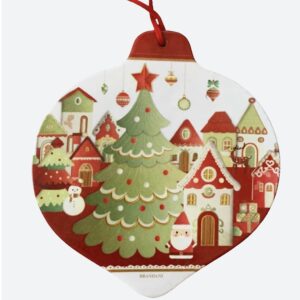 Decoro/sottopentola-villaggio in festa-20x21 cm-ceramica/sughero-brandani