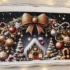 Vassoio rettangolare-christmas-bianco-50x30 cm-polipropilene-brandani