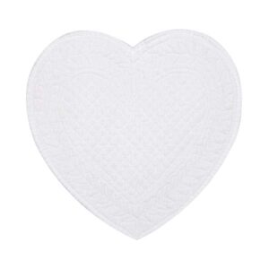 Tovaglietta a cuore-30x32 cm-bianco-cotone-blanc mariclo'