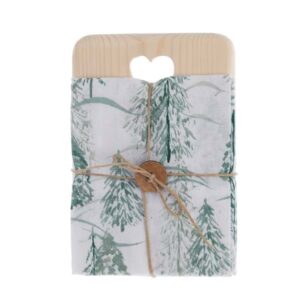 Canovaccio con decoro in legno-magia di abeti-40x70 cm-blanc mariclo'