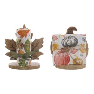 Canovaccio con decoro in legno-autunno-40x70 cm-blanc mariclo'