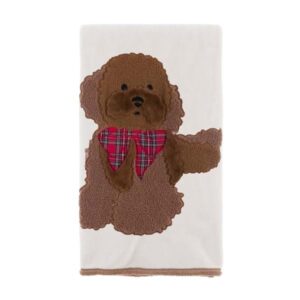Plaid sherpa-con ricamo-140x170 cm-blanc mariclo'