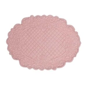 Tovaglietta ovale-35x50 cm-rosa-blanc mariclo'