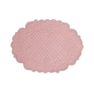 Tovaglietta ovale-20x30 cm-rosa-blanc mariclo'