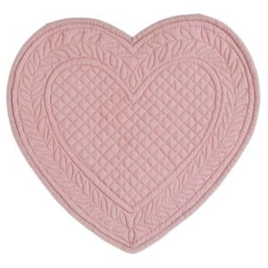 Tovaglietta a cuore-42x42 cm-rosa-blanc mariclo'