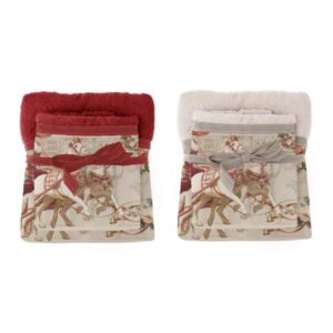 Asciugamano viso+ospite-calessi-beige-blanc mariclo'