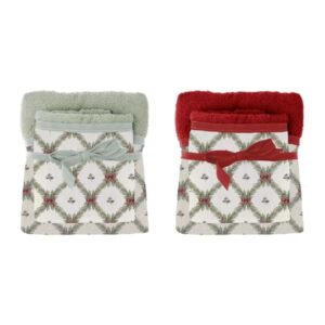 Asciugamano viso+ospite-rosso-calessi-blanc mariclo'