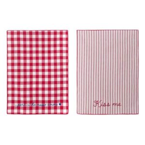 Canovaccio-set 2 pezzi-con ricamo-50x70 cm-blanc mariclo'
