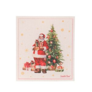 Panno svedese happy santa-17x20 cm-isabelle rose home