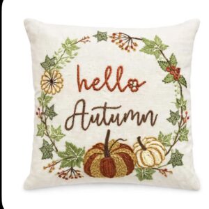 Cuscino amber-hello autumn-45x45 cm-cotone ricamato-clodette