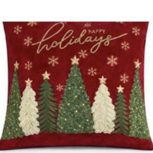 Cuscino chalet-velluto con ricami-47x47 cm-rosso-clodette