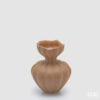 Vaso flow sinuoso-h.19x15 cm-light brown-vetro satinato-edg