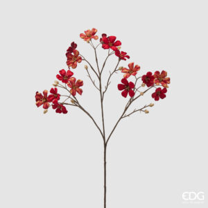 Piombaggine velluto-rosso-ramo h.60 cm-edg